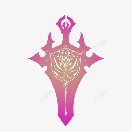 匕首平面图案png免抠素材_新图网 https://ixintu.com 剑士 游戏 紫色 装饰 骑士