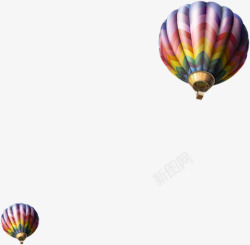 彩色绚丽热气球漂浮素材