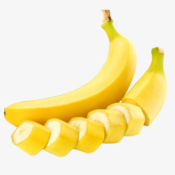 黄色的两根香蕉素材