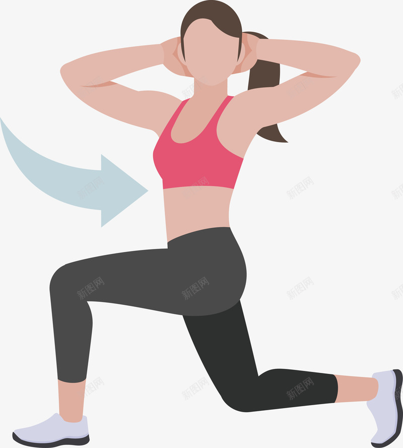 美女教练压腿锻炼png免抠素材_新图网 https://ixintu.com 体力 体育 健身 运动