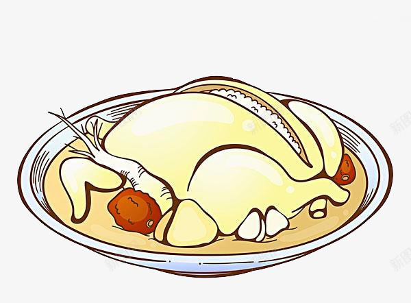 一碗鸡汤png免抠素材_新图网 https://ixintu.com 一碗 卡通 手绘 简图 红色 食物 鸡汤 鸡肉