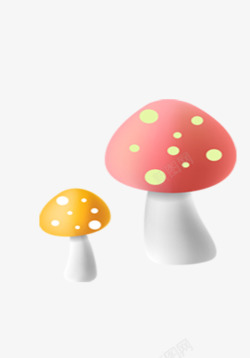 五彩蘑菇卡通蘑菇高清图片