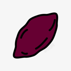 紫薯农作物卡通一个红薯美食插画高清图片