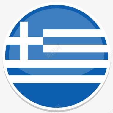 希腊平圆世界国旗图标集图标
