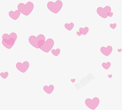 设计粉色透明爱心背景七夕情人节高清图片