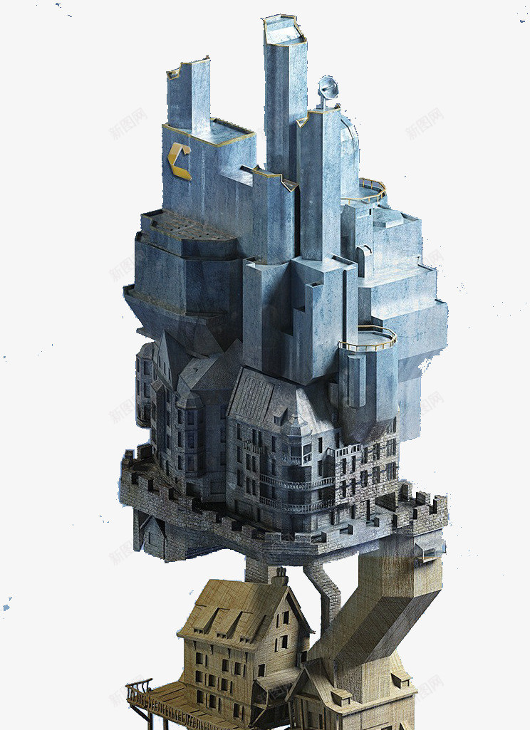 创意建筑物插图png免抠素材_新图网 https://ixintu.com 创意建筑物插图 古堡 城堡 房子