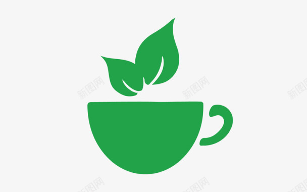 绿茶杯文件图标图标