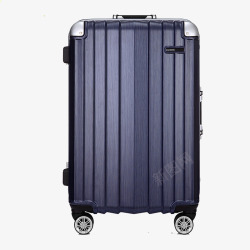铝框旅行箱宝蓝色铝框拉杆箱高清图片