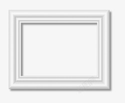 素描边框白色立体欧式相框高清图片
