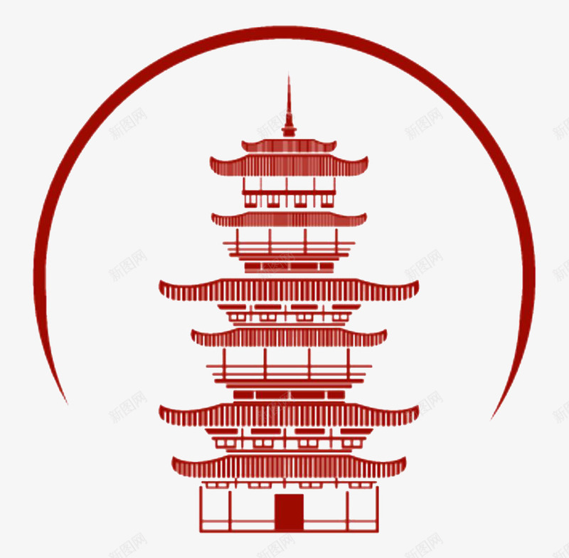 红色的高塔建筑png免抠素材_新图网 https://ixintu.com 卡通 塔 天塔 建筑 房子 房屋 灯塔 直插云霄 矗立 竖立 笔直的 耸立 高塔 高高的