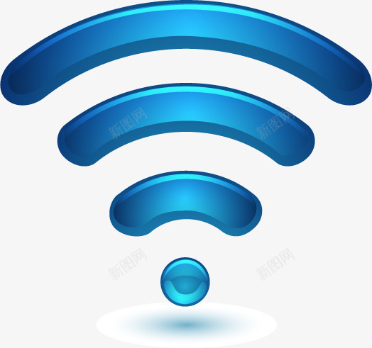 wifi信号png免抠素材_新图网 https://ixintu.com WIFI图案 蓝色 高清