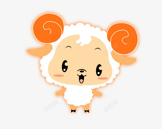 羊宝宝png免抠素材_新图网 https://ixintu.com 卡通动物 卡通动物运动会 卡通羊 卡通羊宝宝 橘黄色 生肖 白色 羊 运动 黑色