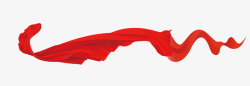 中国红漂浮丝带红色漂浮绸带高清图片