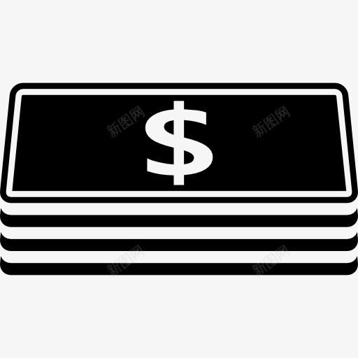 美元钞票堆图标png_新图网 https://ixintu.com 基本图标 堆栈 堆积 接口 简笔画 美元 论文 钞票 钱 银行