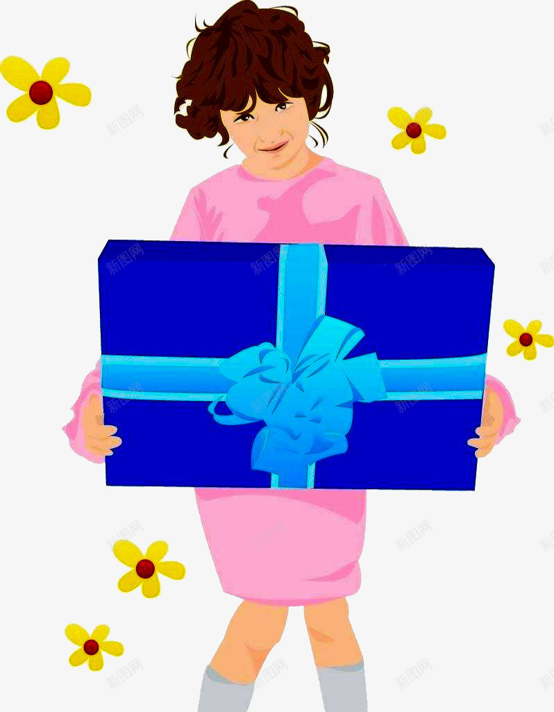 抱着礼物盒子png免抠素材_新图网 https://ixintu.com 妇女抱着礼物盒子 手绘抱着盒子 抱着东西 抱着盒子 抱着蓝色盒子 抱着蓝色礼物盒子
