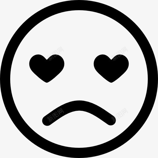 悲伤的爱的表情图标png_新图网 https://ixintu.com 不被爱 伤心 心痛 心碎 手势 破碎的心 笑脸