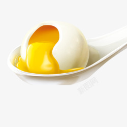 蛋黄汤圆一勺子蛋黄汤圆高清图片