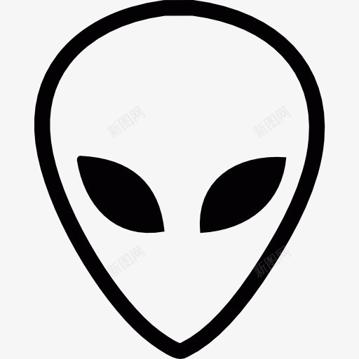 外星人的头图标png_新图网 https://ixintu.com UFO 神秘 科幻小说 空间 面对外星人