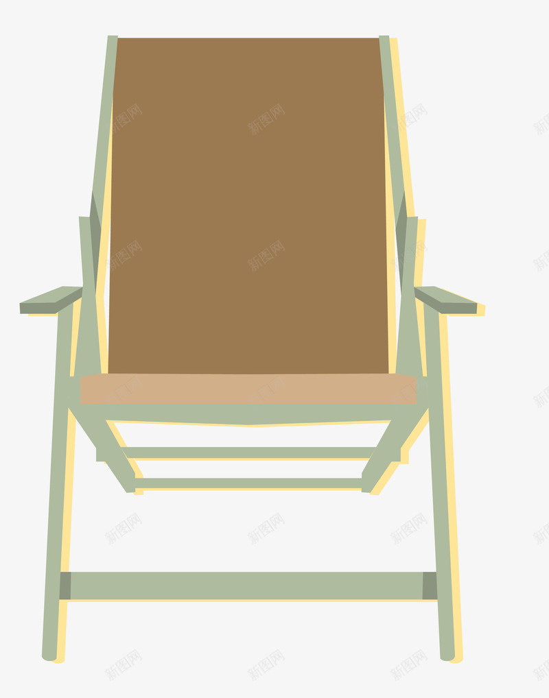 夏季沙滩椅png免抠素材_新图网 https://ixintu.com 夏季 椅子 沙滩椅 褐色