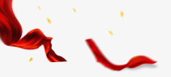 青少年活动动态红色国庆节日活动彩带飘带高清图片