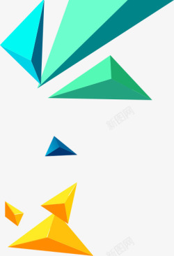 几何三角菱形立体图形菱形几何图形高清图片
