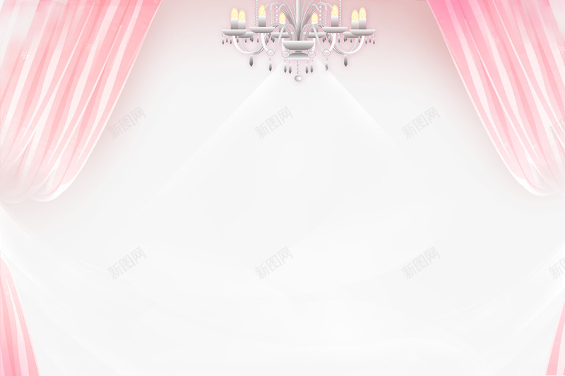 浪漫粉红帷幕png免抠素材_新图网 https://ixintu.com 吊灯 唯美 婚礼 帘 帷幕 幔布 水晶灯 浪漫 窗帘 窗纱 粉红 粉红布 粉红纱 粉色 背景 舞台背景