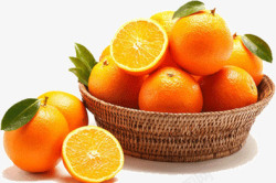 各色水果堆成熟箩筐橙子高清图片