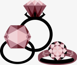 简单的戒指粉色钻石高清图片