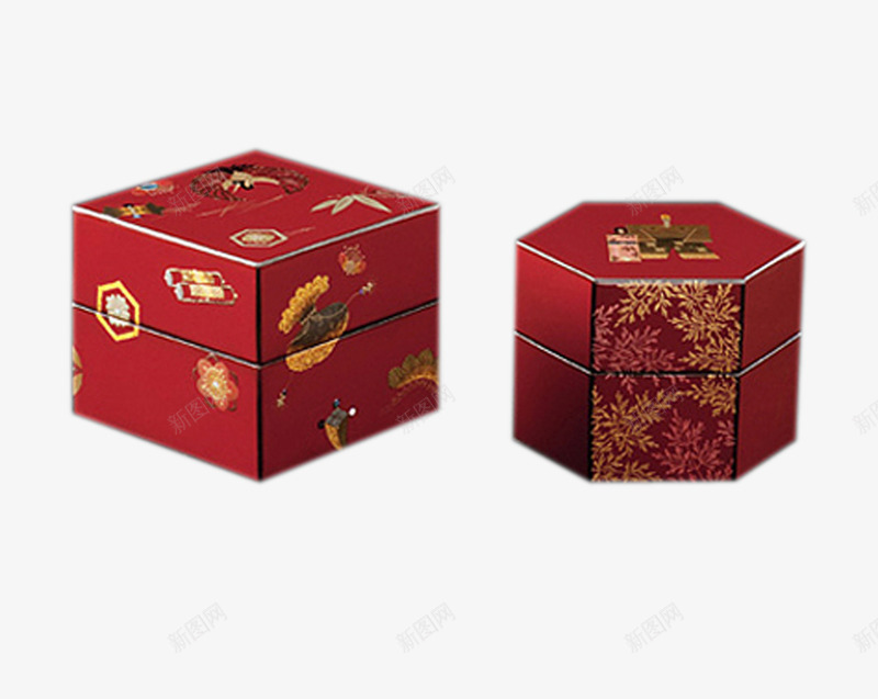 红色复古收纳盒png免抠素材_新图网 https://ixintu.com 中国风盒子 复古盒子 收纳 红色盒子