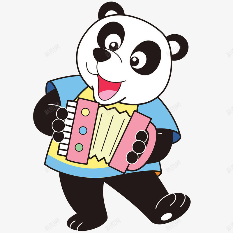 熊猫弹琴伤感图片