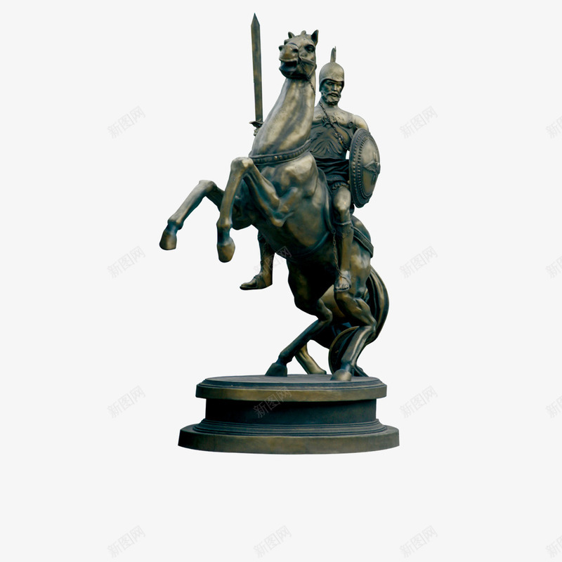 骑马的勇士png免抠素材_新图网 https://ixintu.com 冷兵器 古代兵器 摆件 西洋 铜雕