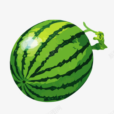 水果绿以矢量图西瓜图标图标
