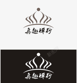 真趣禅砂真趣禅砂佛教黑白LOGO图标高清图片