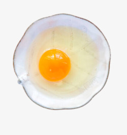 鸡蛋清创意碗里的鸡蛋黄鸡蛋清高清图片