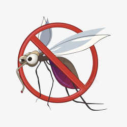 预防蚊虫疾病卡通禁止蚊子疾病预防控制宣传图图标高清图片