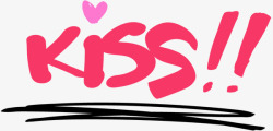 卡通字体kiss素材