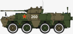 装甲车PNG手绘装甲战车高清图片