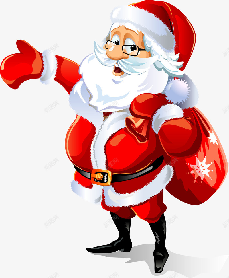 手绘卡通圣诞老人插图png免抠素材_新图网 https://ixintu.com 卡通 圣诞老人 圣诞节老公公 招手 插图 背包袱的圣诞老人 背着包袱