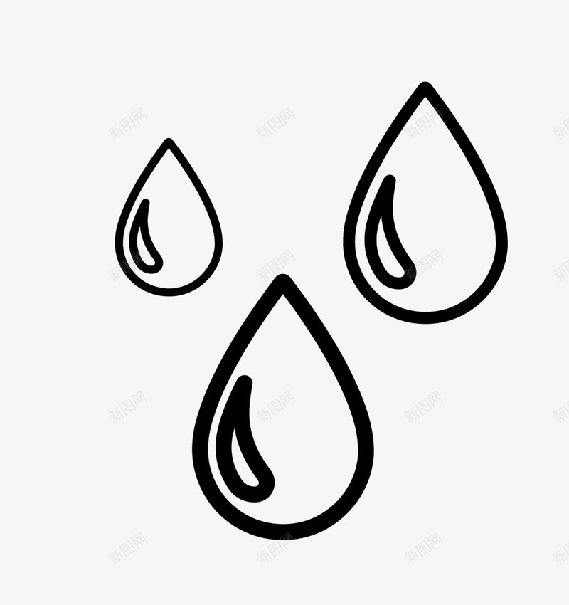 水滴清洁护理图标png_新图网 https://ixintu.com 可爱 干净 打扫 打理 水滴 清扫 清洁 清洁和护理相关UI图标 清理 简单 黑白