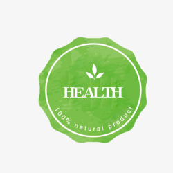健康图标100纯天然绿色标签图标高清图片