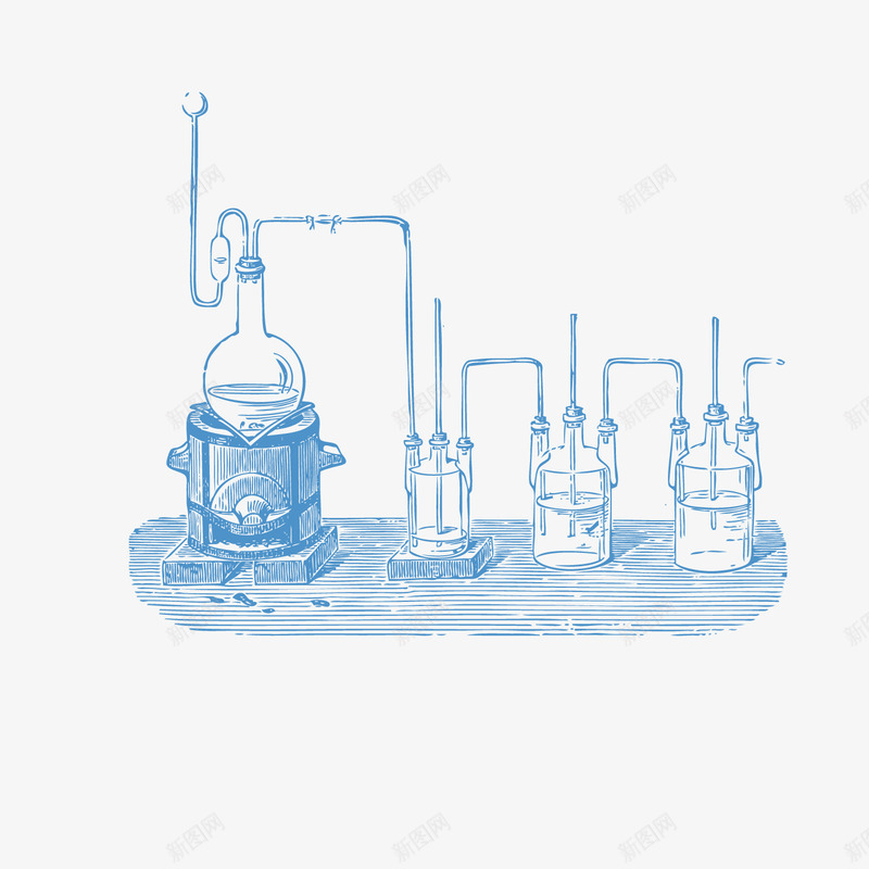 卡通化学实验矢量图ai免抠素材_新图网 https://ixintu.com 化学剂 化学原料 化学原料化学物品 卡通设计 平面设计 手绘设计 背景 矢量图