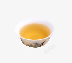 茶杯里的小舟醇香乌龙茶汤高清图片