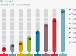 总结报告数据创意柱状图高清图片