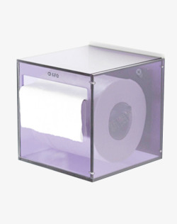 纸盒卷纸架装卷纸的透明亚克力盒子高清图片