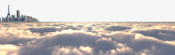 空中云层海市蜃楼空中城市高清图片