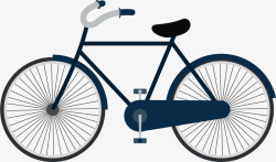 省力轮子老式自行车矢量图图标高清图片