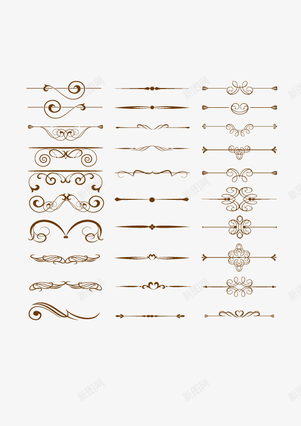 分界线png免抠素材_新图网 https://ixintu.com 分割线 复古 欧式