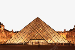 金字塔风景典雅辉煌建筑巴黎卢浮宫图高清图片