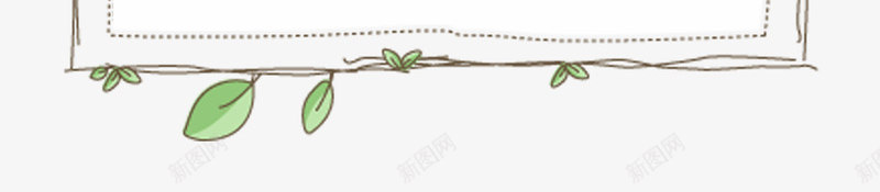 可爱卡通边框纹理png免抠素材_新图网 https://ixintu.com 儿童 免抠PNG 卡通边框 小清新 少女 手绘 文艺 植物装饰边框 绿叶 绿叶条