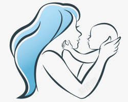 母婴绘画母亲图标高清图片